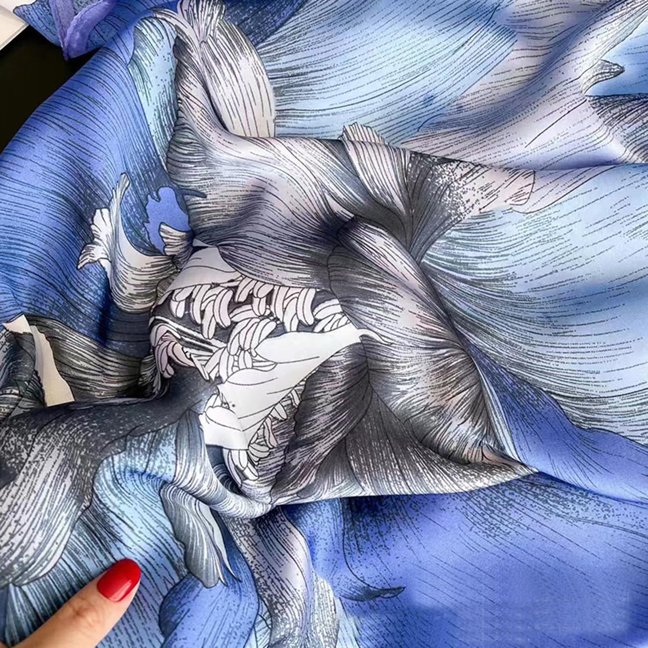 XL 43 Inch Extra Large Square Scarf Fashion Scarves Silk Feeling Hair Scarf Wrapping Scarfs Night Sleeping Headscarf