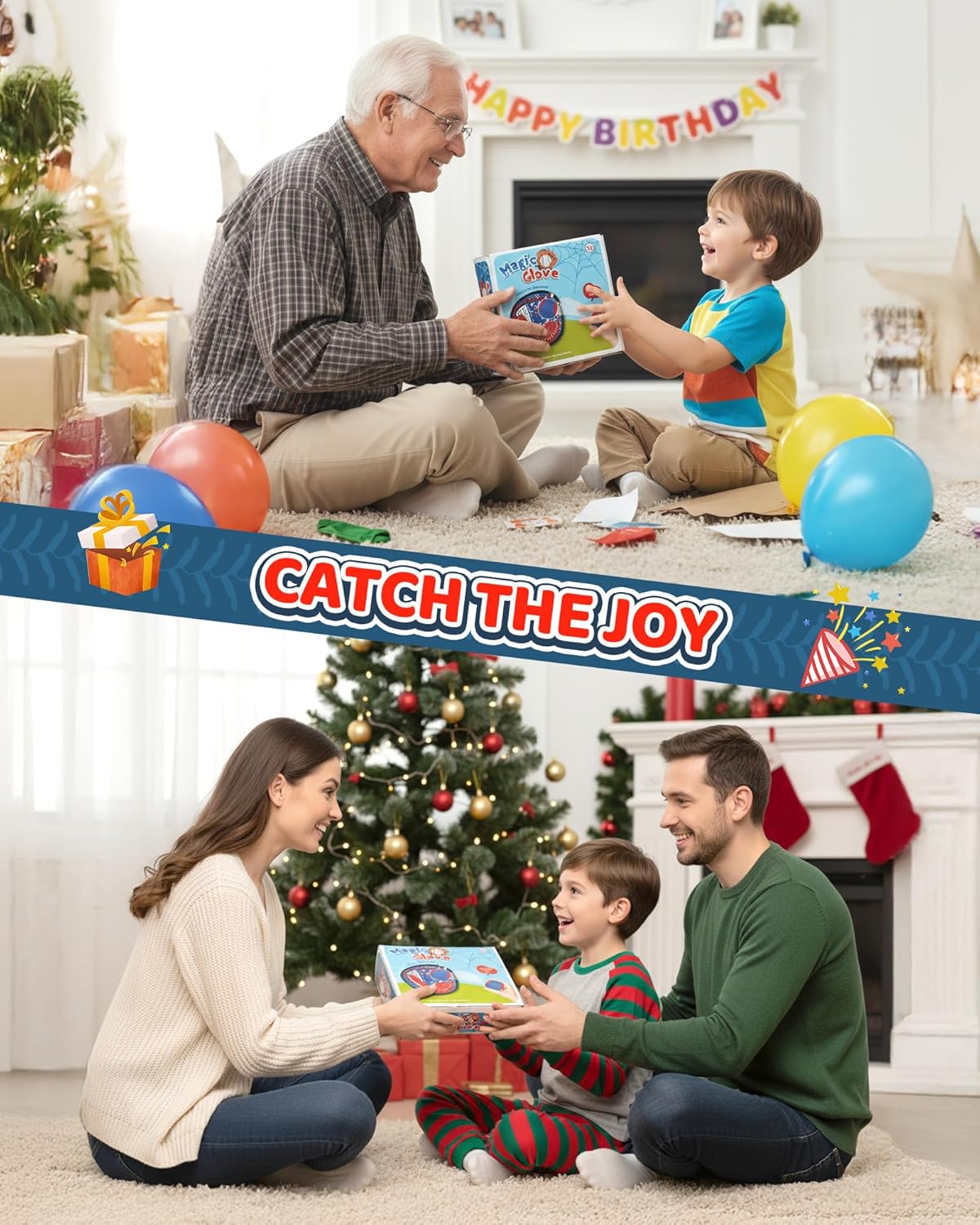2 in 1 Toss and Catch Ball Game Set, Toddler Baseball Glove for Beach Pool Yard, Kids Sports & Outdoor Play Toys with Target Board, Birthday Gift for Ages 3 4 5 6 7 8-12 Year Old Boys Girls