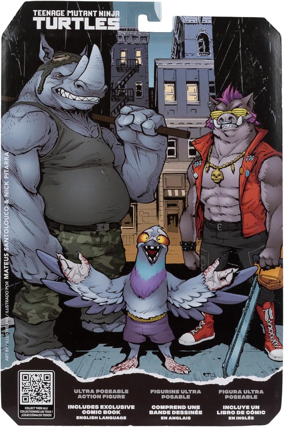 McFarlane Toys- Teenage Mutant Ninja Turtles (Page Punchers) Rocksteady 5in Action Figure with Comic