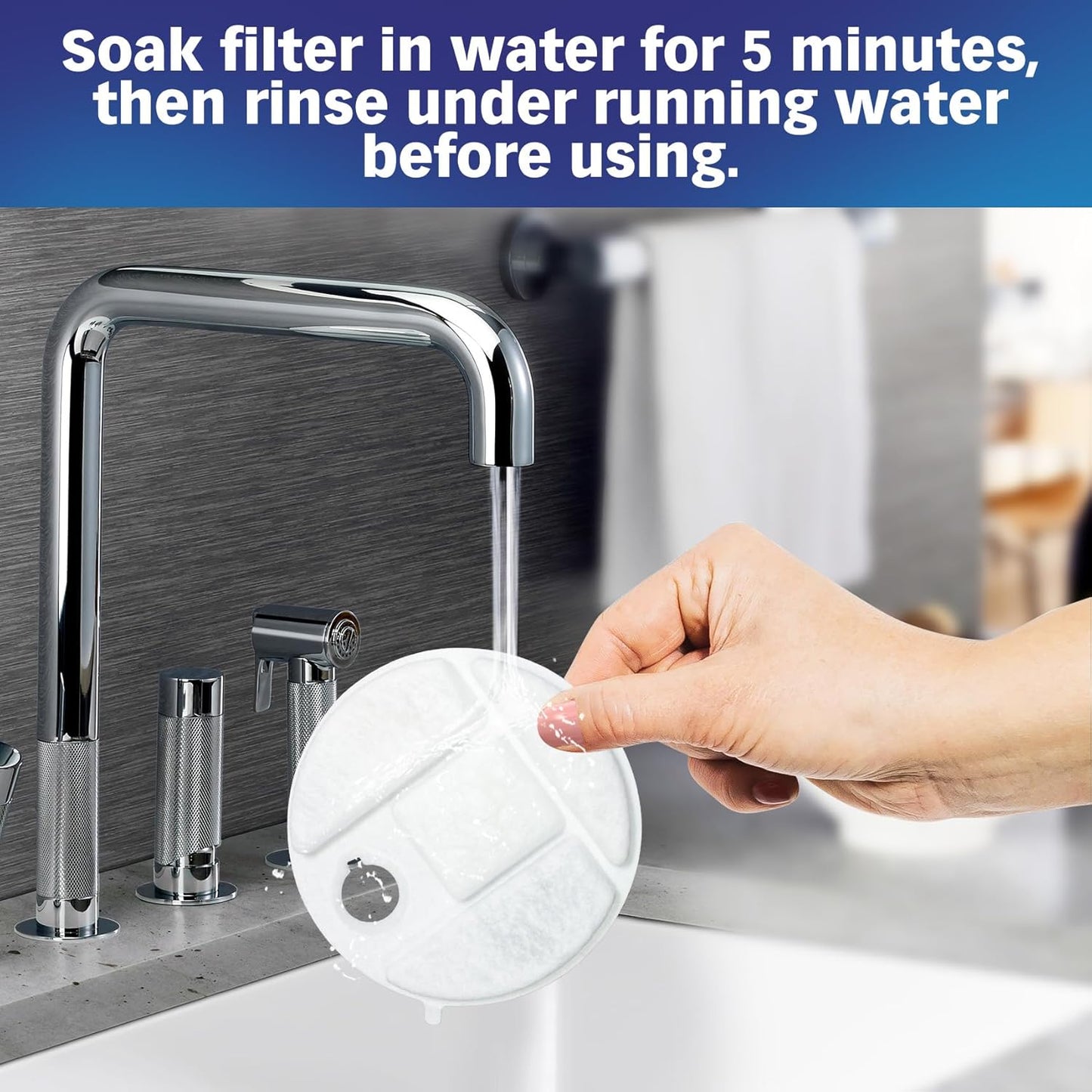 PET STANDARD Replacement Water Filter & 12 Pack Replacement Pre-Filter Sponges Compatible With PETLIBRO Capsule Dog Fountain PLWF008, Pack of 12