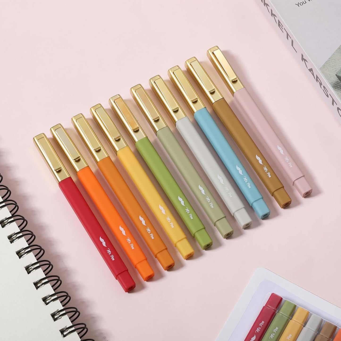 Mr. Pen- Aesthetic Pens, 10 Pack, Blue Ink, Fast Dry, No Smear Bible Pens No Bleed Through, 0.7mm Fine Point Pen