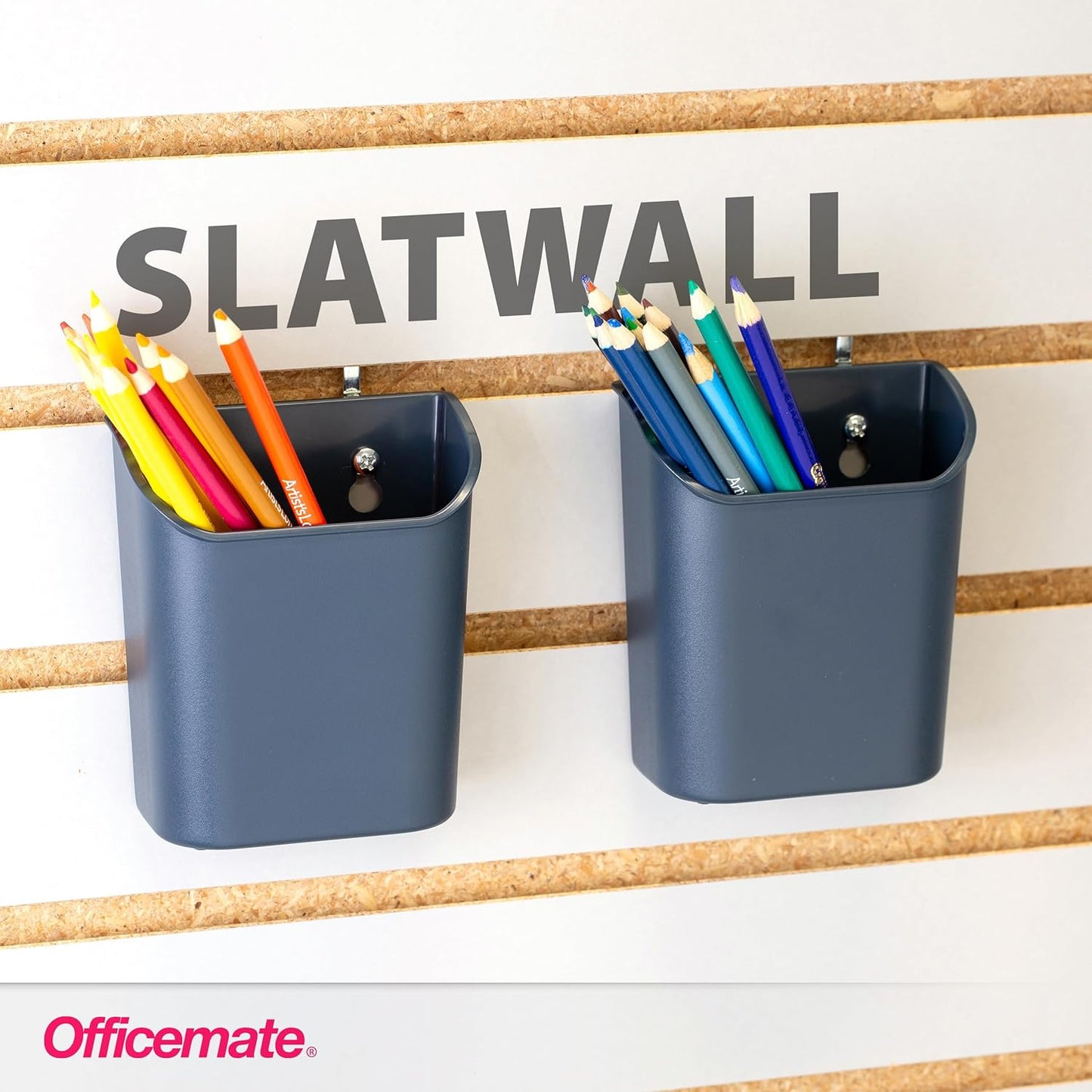 Officemate Cup Organizer, 3 Pack, Pegboard/Slatwall Organizer for Office, Classroom, Workbench, Kitchen, Craft Room, and Garage (92580)