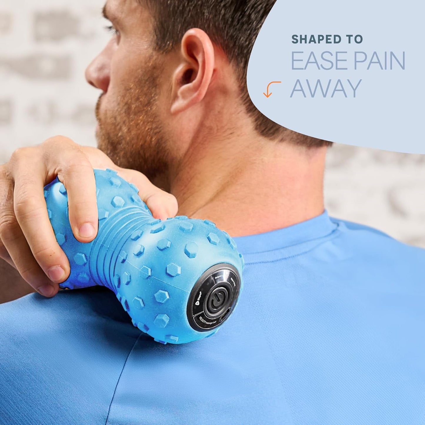 LifePro 4-Speed Vibrating Massage Ball - Peanut Massager Combines a Lacrosse Ball with Vibrating Foam Roller | Vibration Roller for Recovery, Mobility & Deep Tissue Trigger Point Therapy