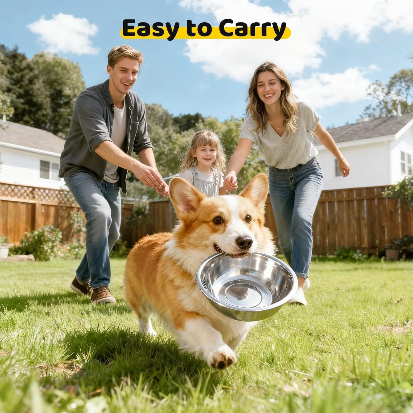 URPOWER 2 Pack 8" Stainless Steel Dog Bowls - 50oz Thickened Durable Pet Bowls for Food and Water, Fit for Elevated Dog Bowl Stand