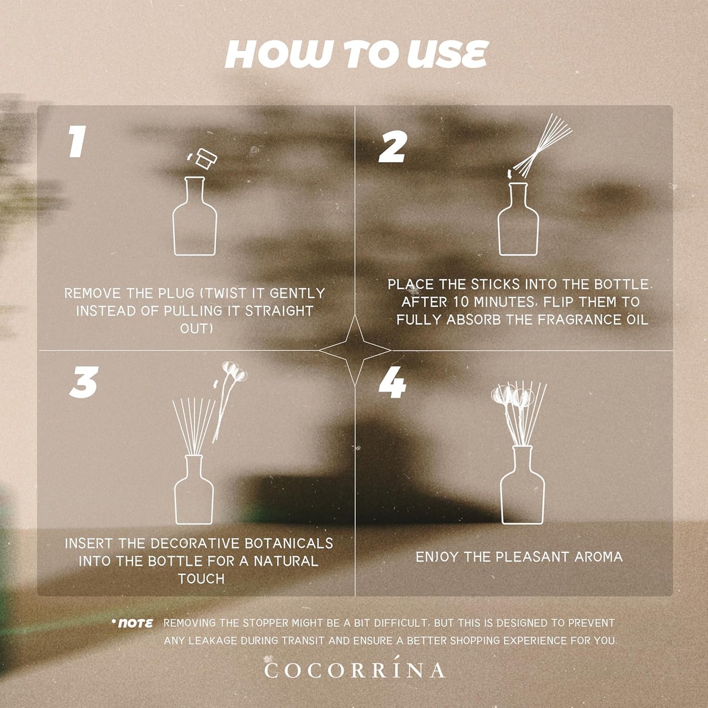 COCORRÍNA Eucalyptus & Wild Mint Reed Diffuser – 6.76 oz Essential Oil with 8 Reeds & Real Eucalyptus Sticks, Home Fragrance for Bedroom or Bathroom Décor