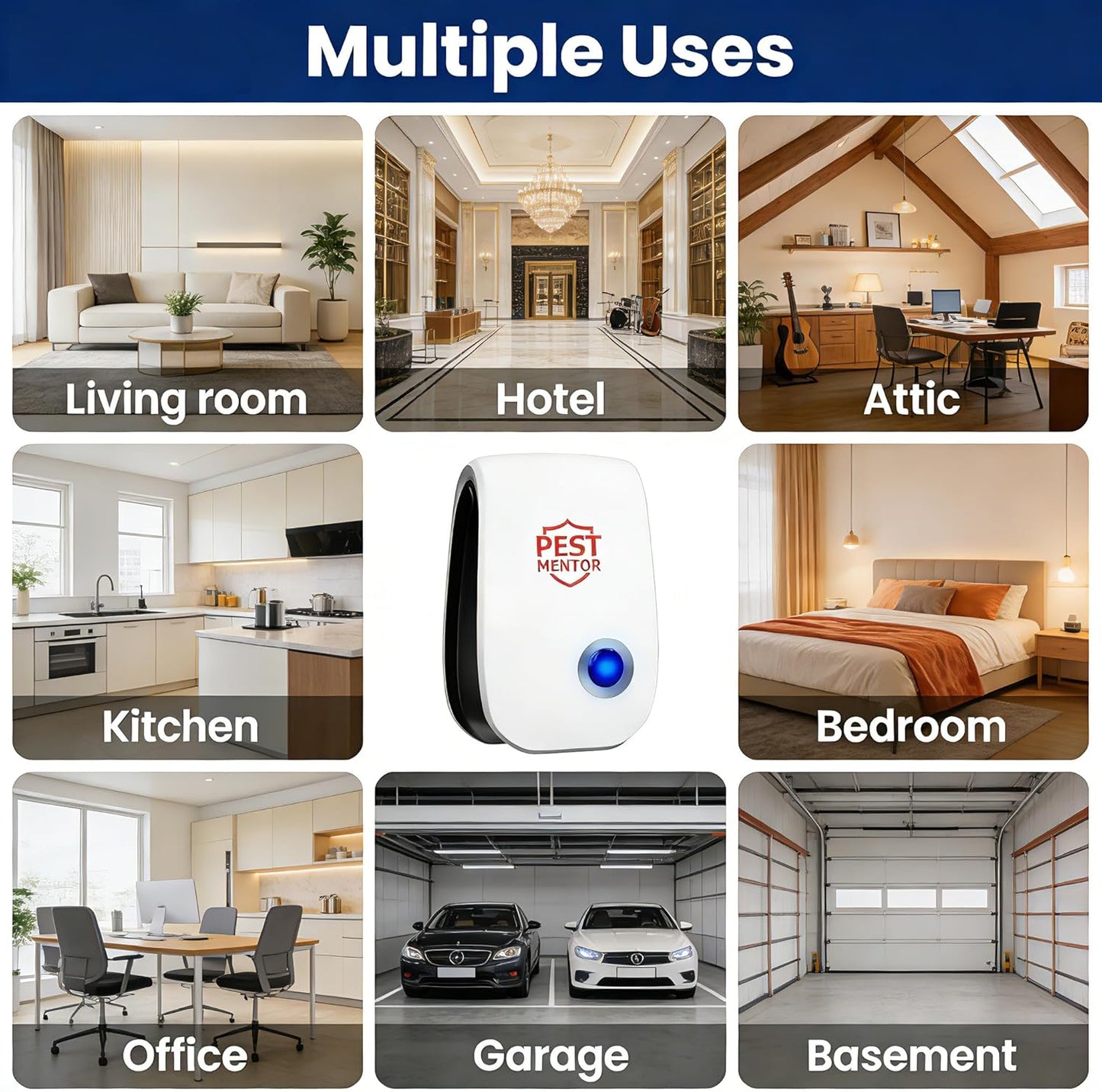 Upgrade Ultrasonic Pest Repellent Plug in, Electronic Rodent Repellent with Ultrasonic, Insect Repellent for Mouse Mice,Roach,Ant Spider, Indoor Pest Control for Home,Bedroom,Office – 10 Pack