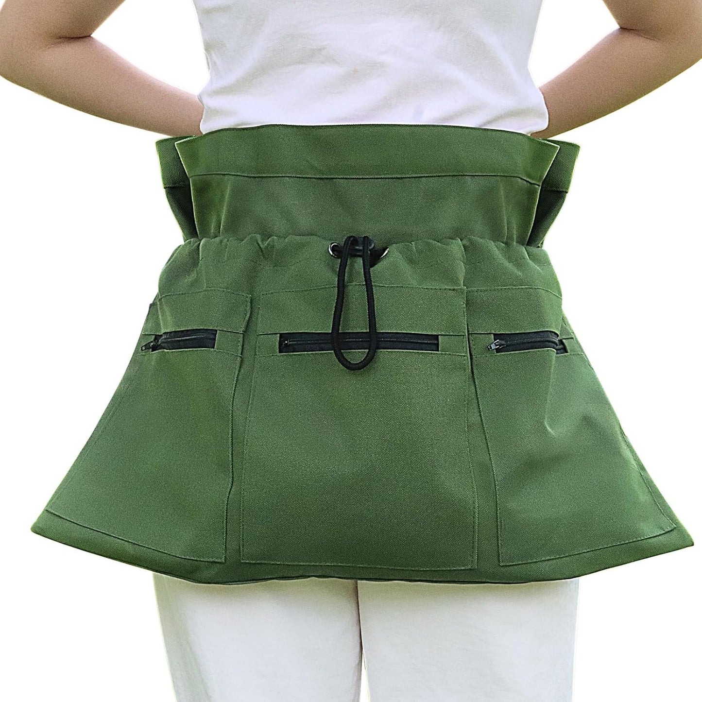 Gardening Apron, 4 Pockets for Harvesting Vegetables Eggs Half Garden Apron Unique Gift Garden Tools Organizer