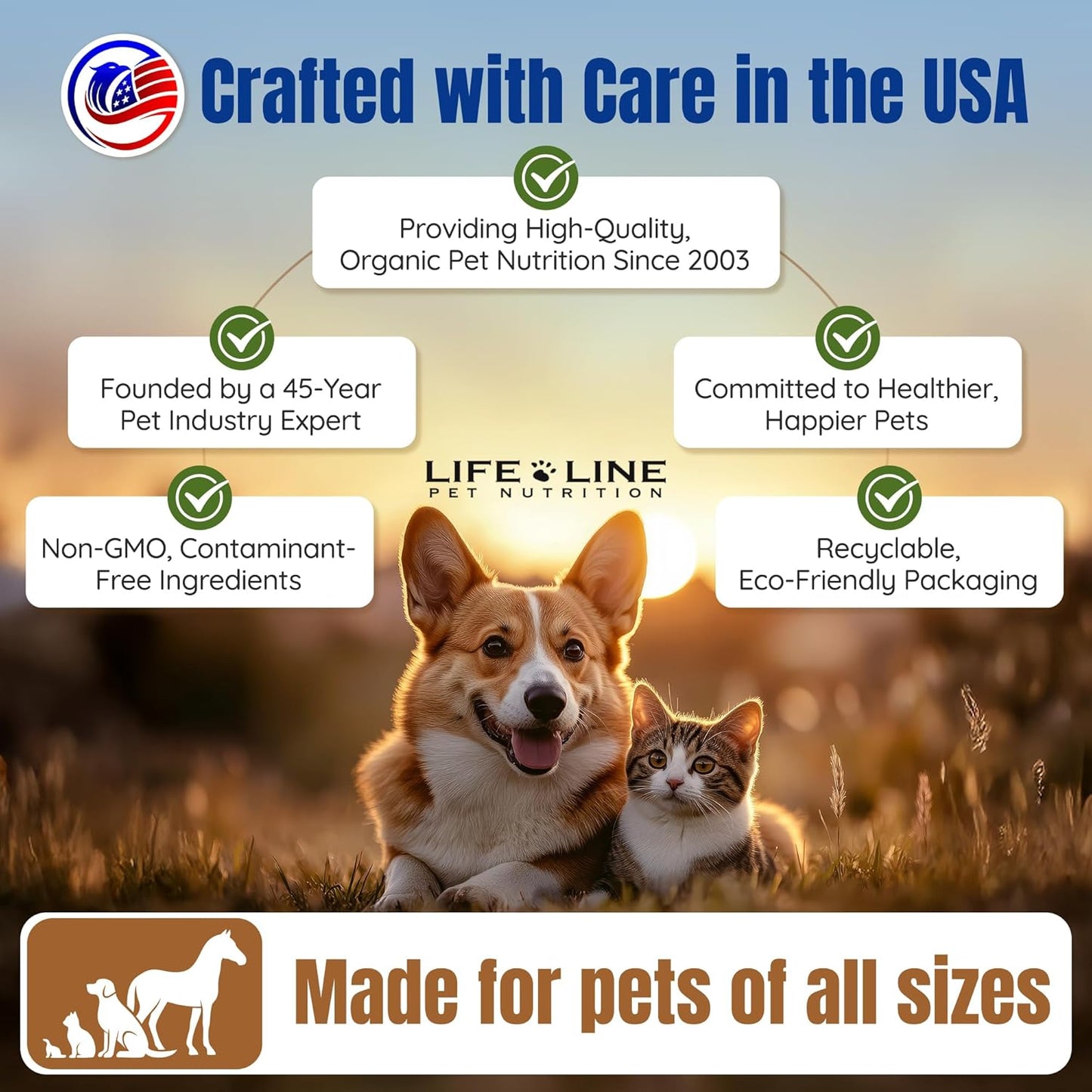 Life Line Organic Ocean Kelp Powder for Cats, Dogs, Livestock, and Horses – Natural Iodine Supplement for Healthy Skin, Coat, and Teeth – Reduces Plaque & Increases Metabolism - 8 oz