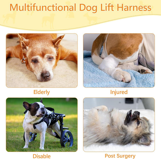 Dog Lift Harness Dog Sling for Large Dogs, Portable Dog Carrier Sling for Back Legs, Ajustable Hip Support Harness for Weak Rear Leg, Assist Senior Disabled Joint Injuried and After ACL