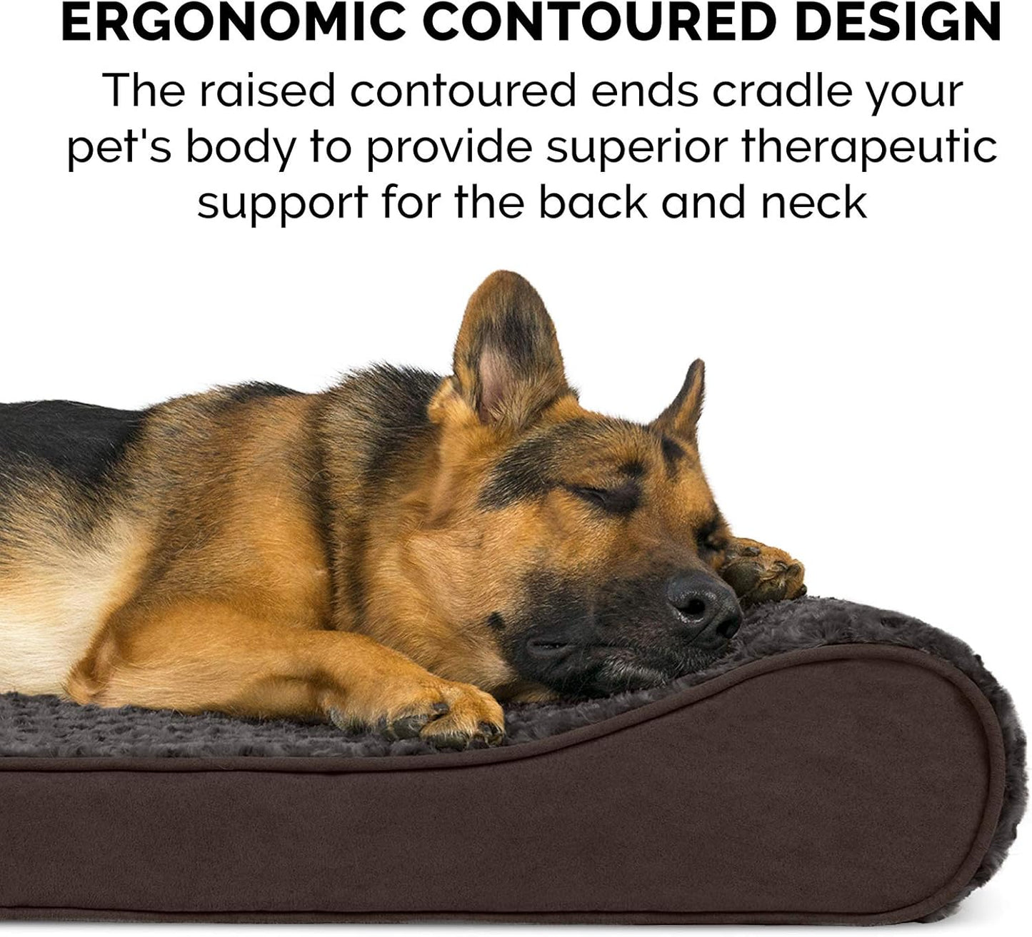 Furhaven dog bed Luxe Lounger Chocolate, Jumbo Plus/XXL W/same size waterproof liner