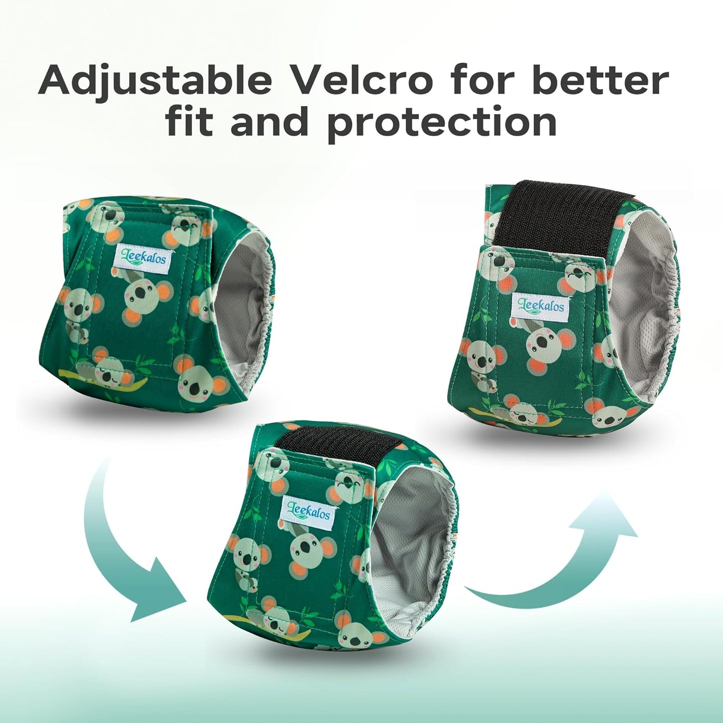 Leekalos Male Dog Diapers, Dog Belly Bands for Male Dogs Wraps Washable Doggie Diapers High Absorbing Belly Bands(5 Pack) (Octopuses+Plain, Small(11"-14"))