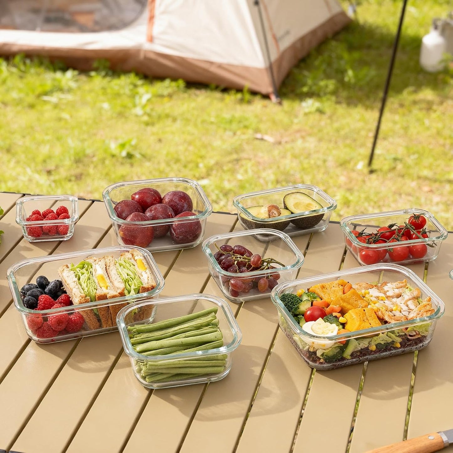 GENICOOK Airtight Glass Meal Prep Containers 15-Pack with Locking Lids – Leak-Proof Food Storage Containers Set, BPA-Free Borosilicate Glass, Microwave, Oven, Freezer & Dishwasher Safe