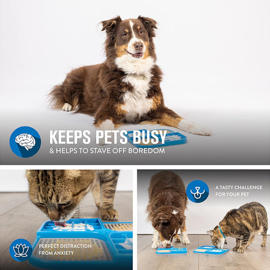 Hyper Pet IQ Treat Lick Mat for Dogs & Cats | Dog & Cat Slow Feeder & Enrichment Toy | Made in USA