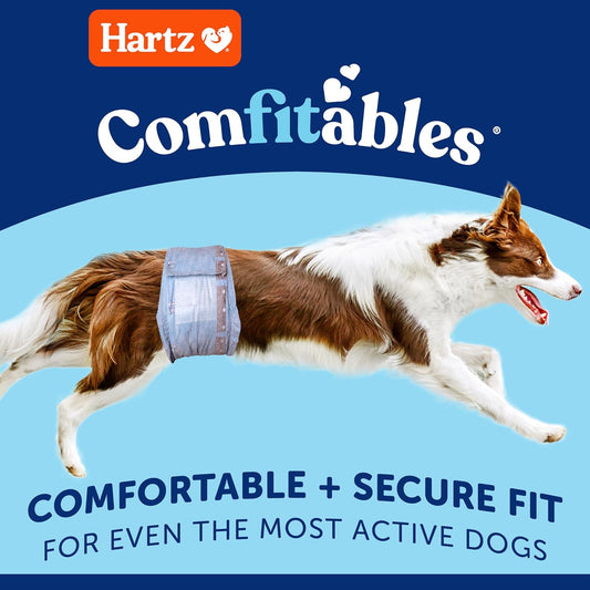 Hartz Comfitables Disposable Male Dog Wraps with Stretchy Waistband, Small 12 Count