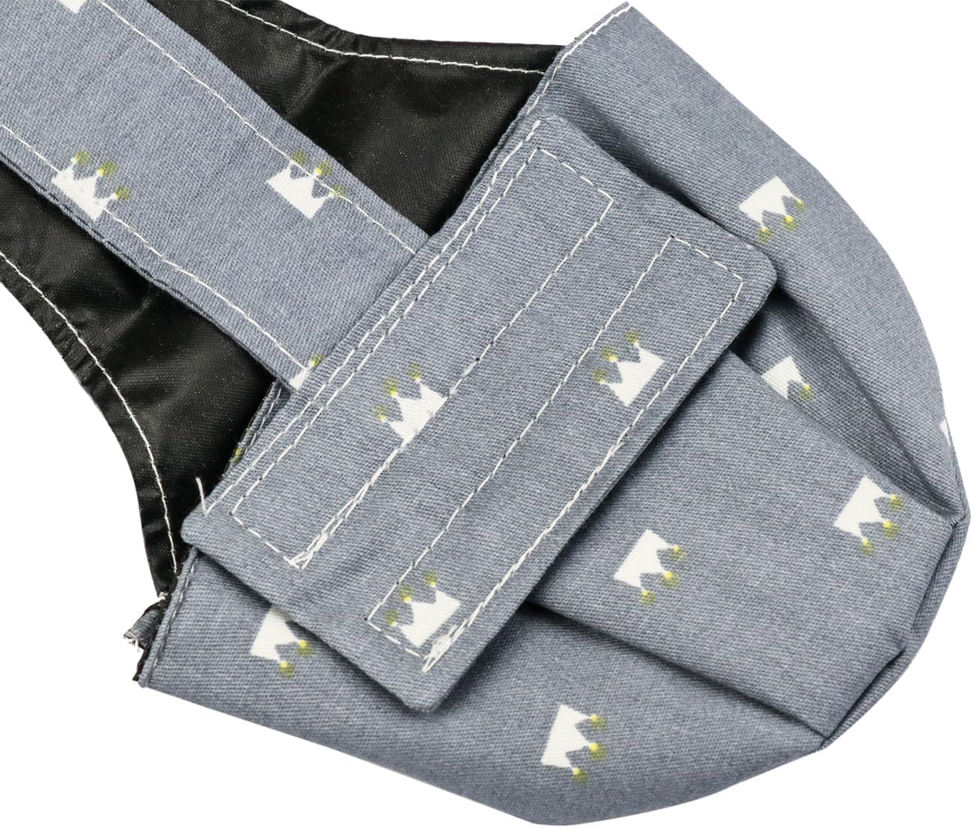 BestParts Adjustable Diaper Waterproof Reusable Diapers, Cloth Diaper Wearable Poultry for Farm Pet Goose, Pet Duck,Pet Chicken, (Grey Crown, S(0.55-1.65pounds), 1, Count)