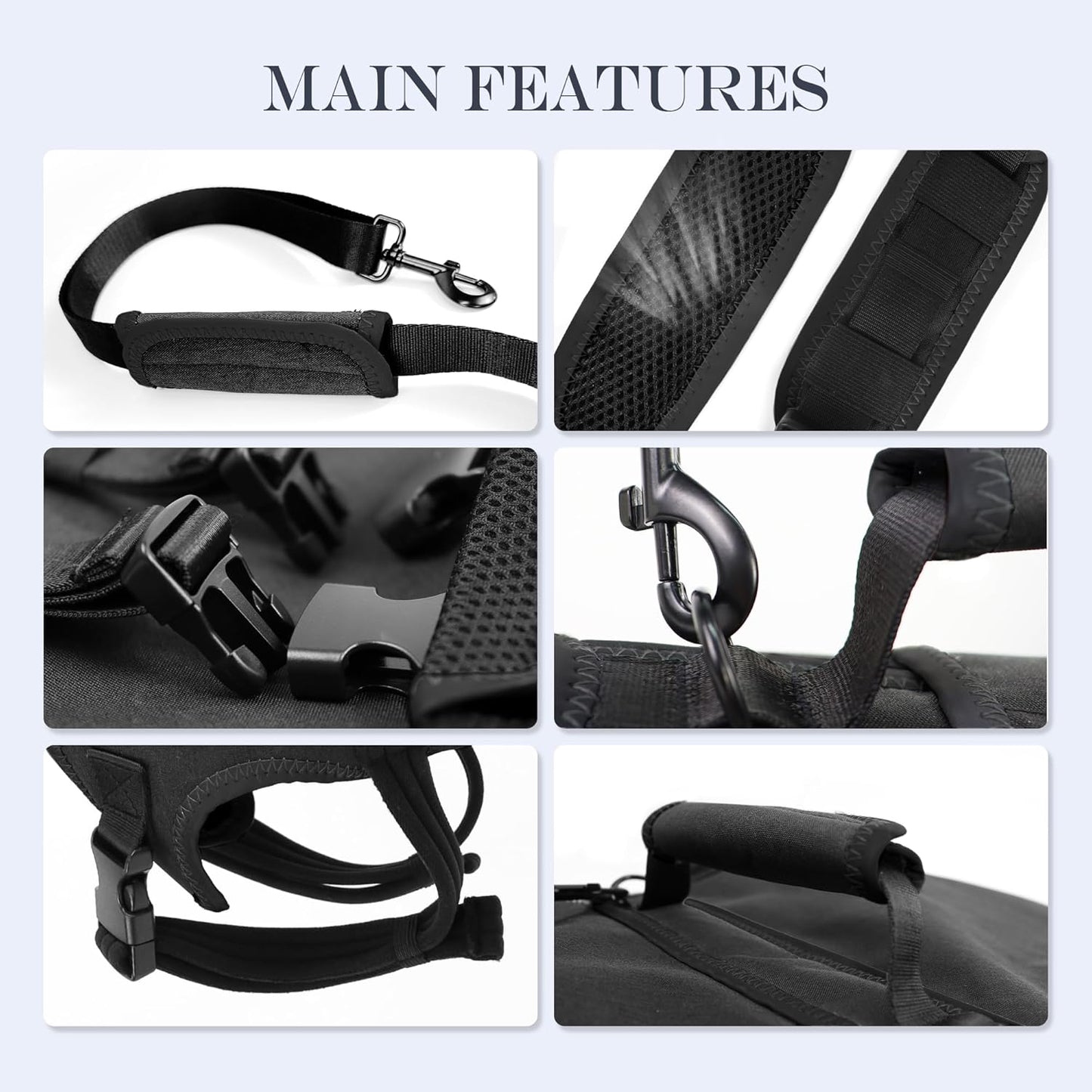 Dog Lift Harness, Full Body Dog Lift Harness, with Adjustable, Control Handle, for Senior Dogs, Post Surgery Recovery, Dogs with Joint Problems, Oxford Cloth L