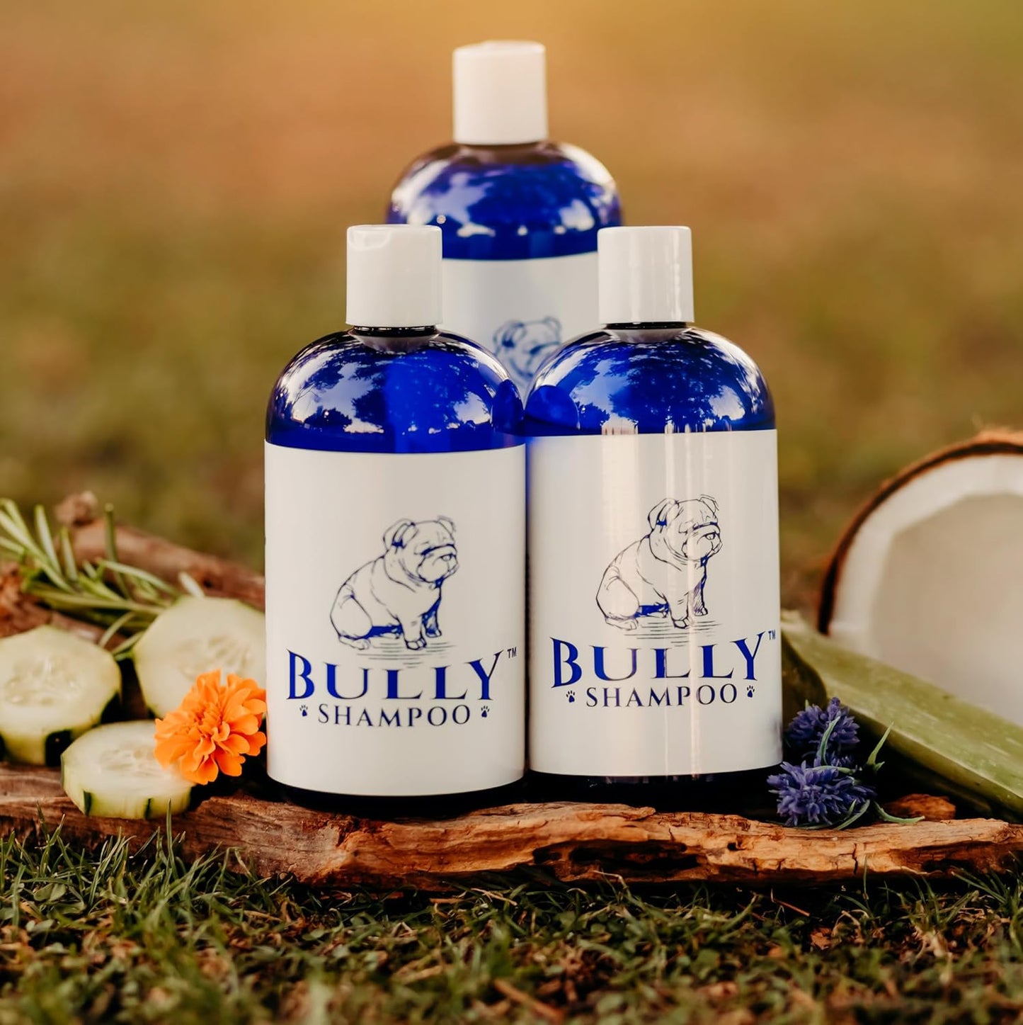 Bully Shampoo - Bulldog Dog Shampoo All Natural Organic Formula Refreshing Botanical Scent. Specifically for Bulldog Breeds and Itchy Skin. Leaves Skin and Coat, Soft, Shiny, Clean and Healthy!