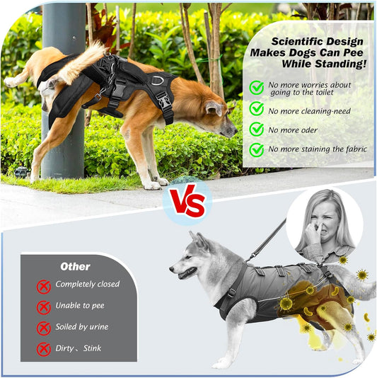 Dog Lift Harness for Large/Medium Dogs, Dog Support & Recovery Sling for Full-Body & Hind/Front Leg – Pee-Able Design – All-in-One Ideal Assistance for Senior, Disabled, Arthritic & ACL Canines (L)