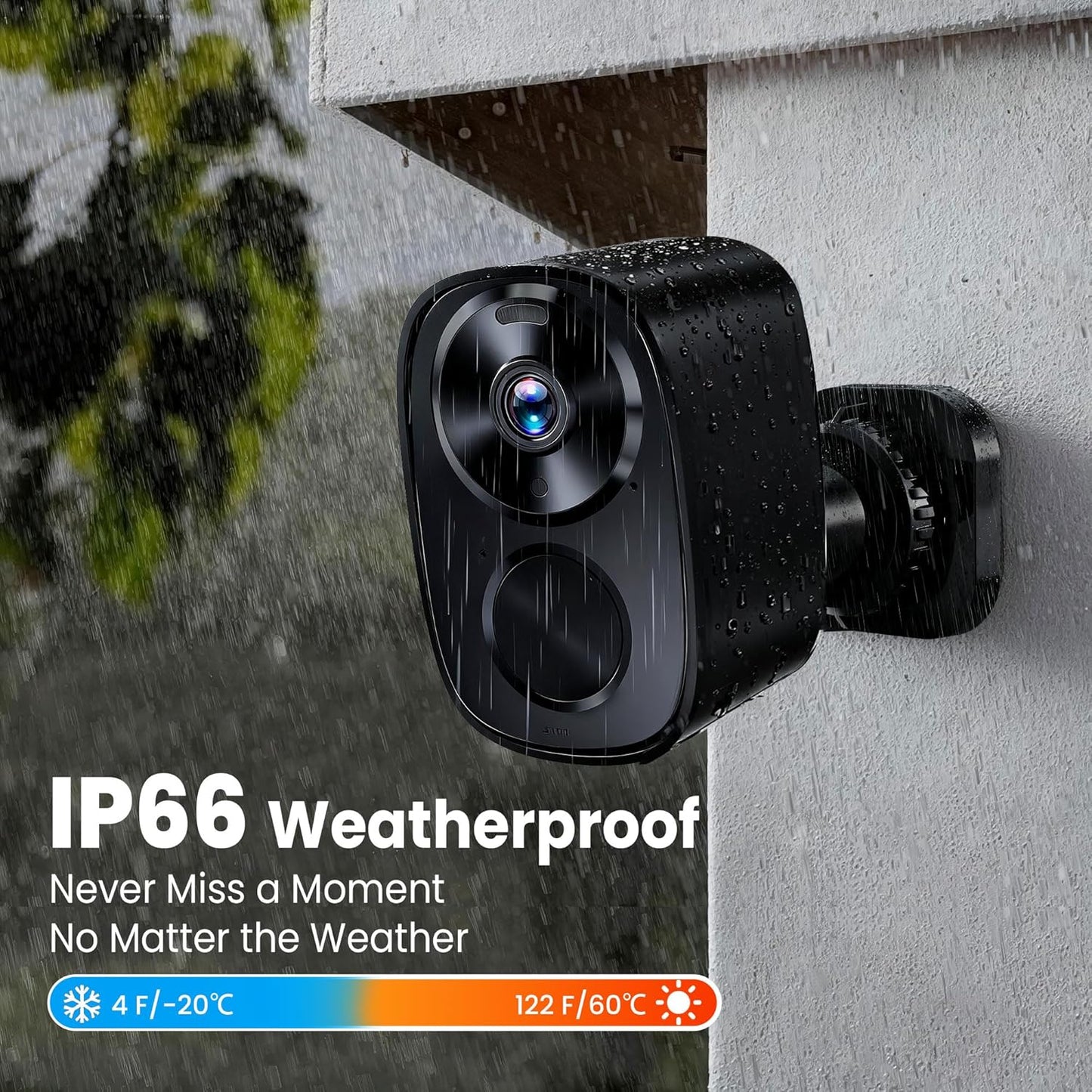 2026 Enhanced 2K UHD Security Cameras Wireless Outdoor โ Free Cloud & SD Storage, Dual-Band WiFi 2.4G/5G, Full-Color Night Vision, 6-Month Battery, Motion Alerts, IP66 Weatherproof, 2-Way Talk
