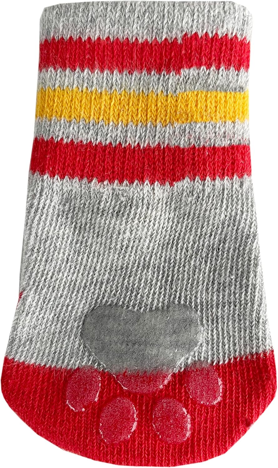 NFL Kansas City Chiefs Anti Slip Dog Socks with Elastic Ribbed Top, Size X-Small/Small. Indoor/Outdoor Socks, Best Dog Paw Protector, 2 Pairs, Cool Puppy Supplies with NFL Logo of Chiefs Team