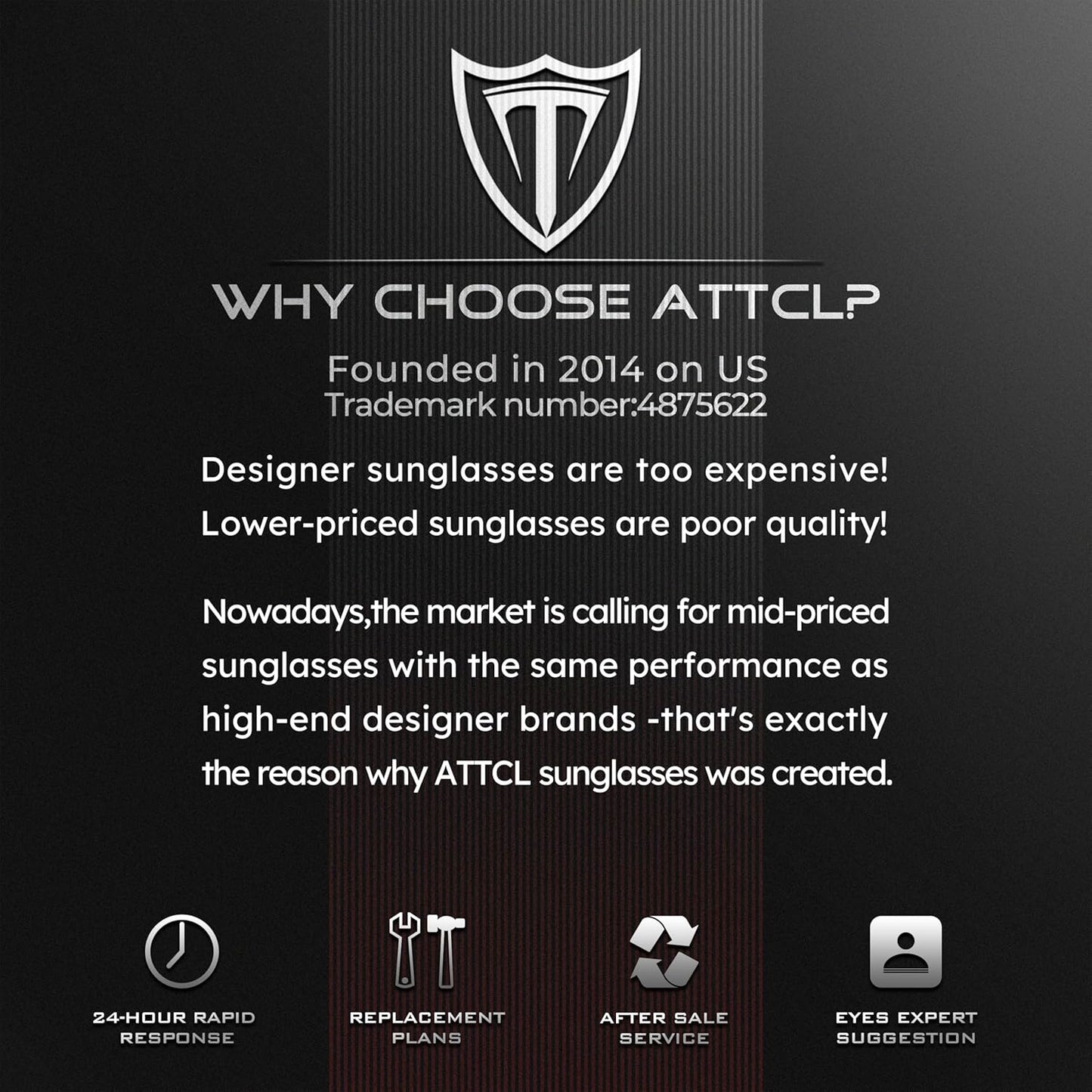 ATTCL Polarized Sunglasses Men for Fishing: UV Protection Lightweight TR90 Sports Wrap Sun Glasses Driving Golf Running