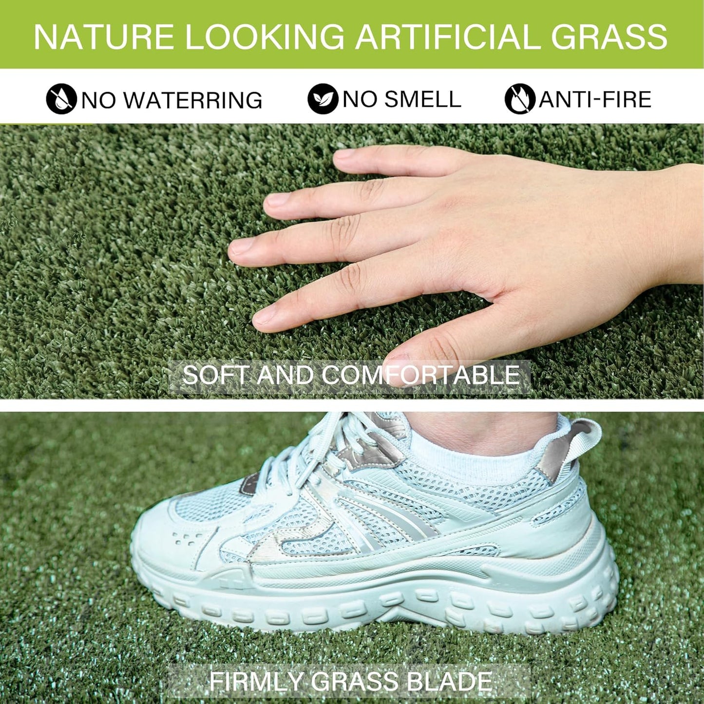 SUNTURF Dog Grass Pads 4 x 13 FT, 0.4" Artificial Grass Pee Pads for Dogs Potty Extra Large Fake Grass Rug Turf Mat for Dogs Training Garden Lawn Artificial Grass Rug Indoor Outdoor