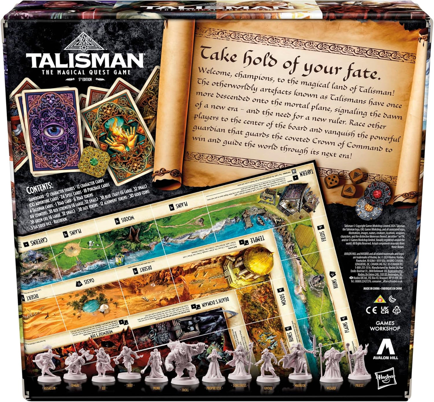 Avalon Hill Talisman: The Magical Quest Board Game, 5th Edition | Fantasy Tabletop Adventure Games | Ages 12 and Up | 2 to 6 Players | Roleplaying Strategy Games