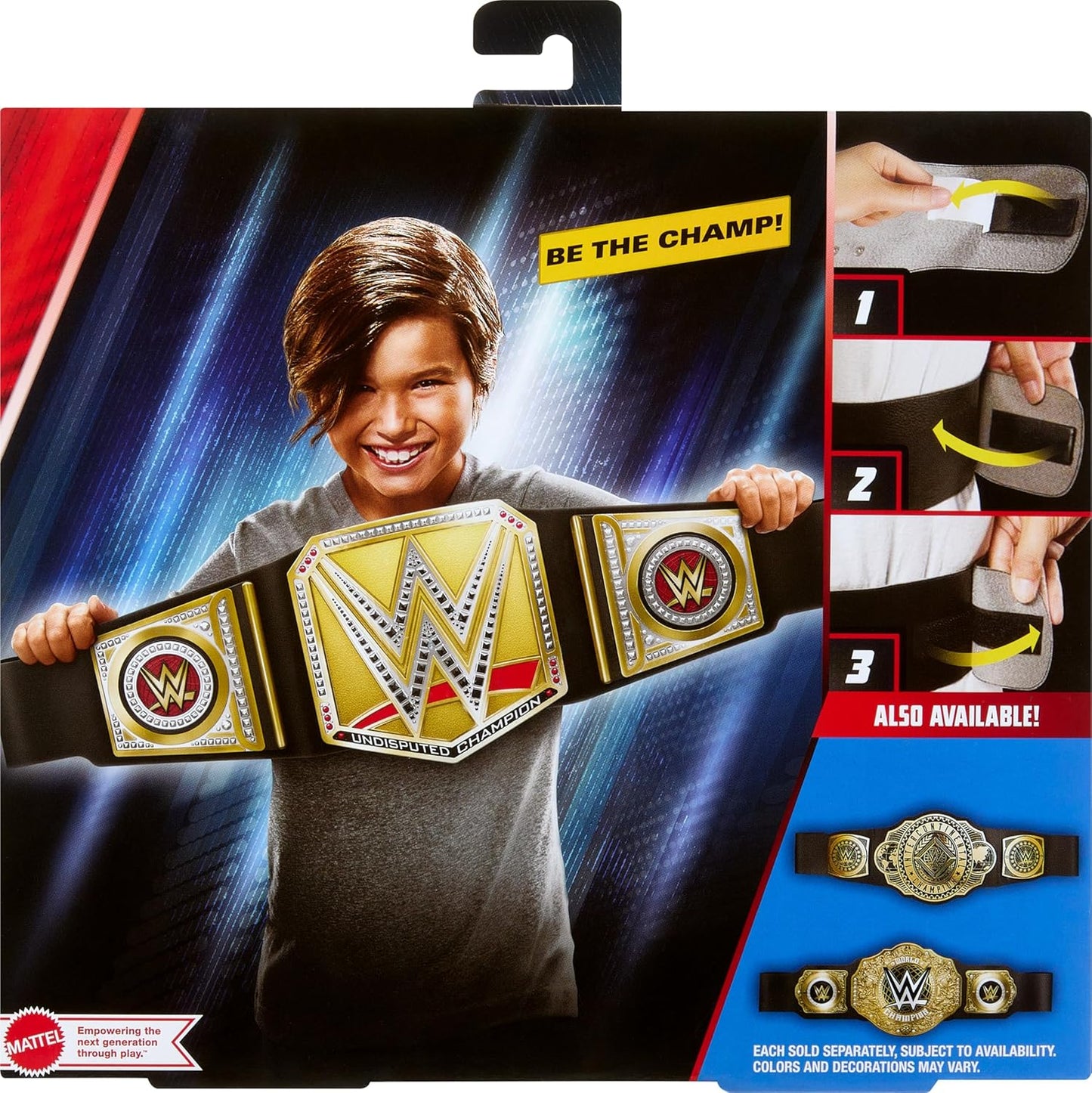 Mattel WWE Championship Title, Undisputed WWE Universal Championship Role-Play & Costume Accessory, Wearable Leather-like Belt 3+ Feet