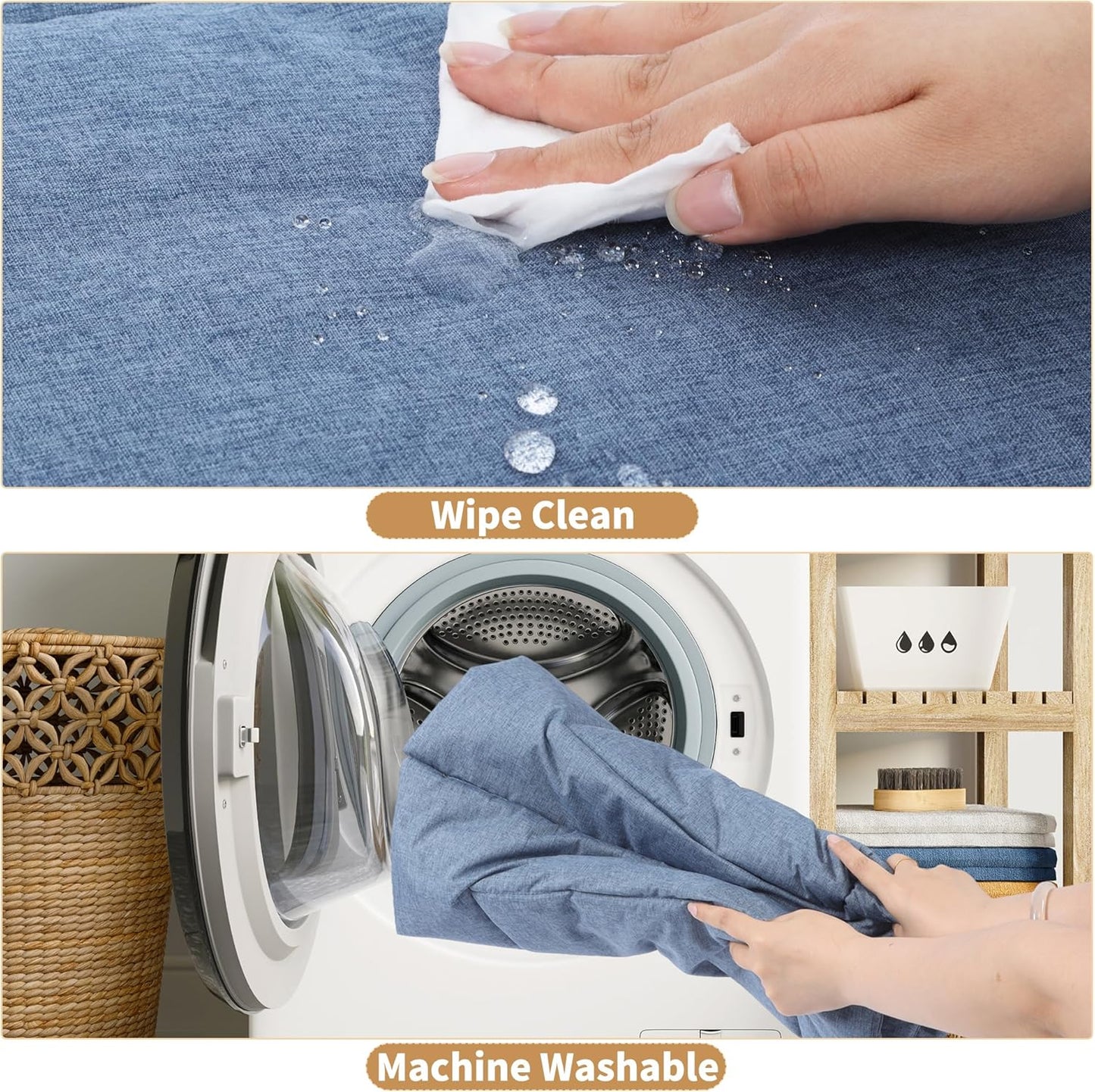 Outdoor Foldable Dog Mat Durable Teflon-Coated Oxford Material Waterproof Thin Dog pad Travel-Friendly Machine Washable Design for Camping/Car (Blue, Small (27.6 * 19.7 * 1.57 in))