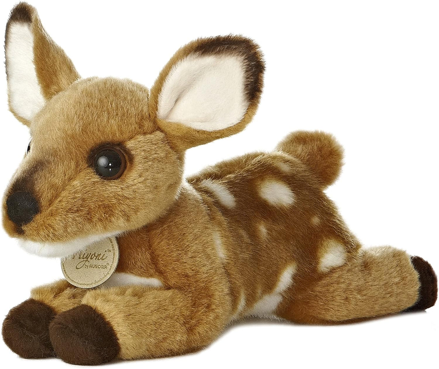 Aurora® Realistic Miyoni® Fawn Stuffed Animal - Lifelike Details Make a Cherished Companion - Perfect for Decorating Bedrooms or Classrooms - Brown 8 Inches
