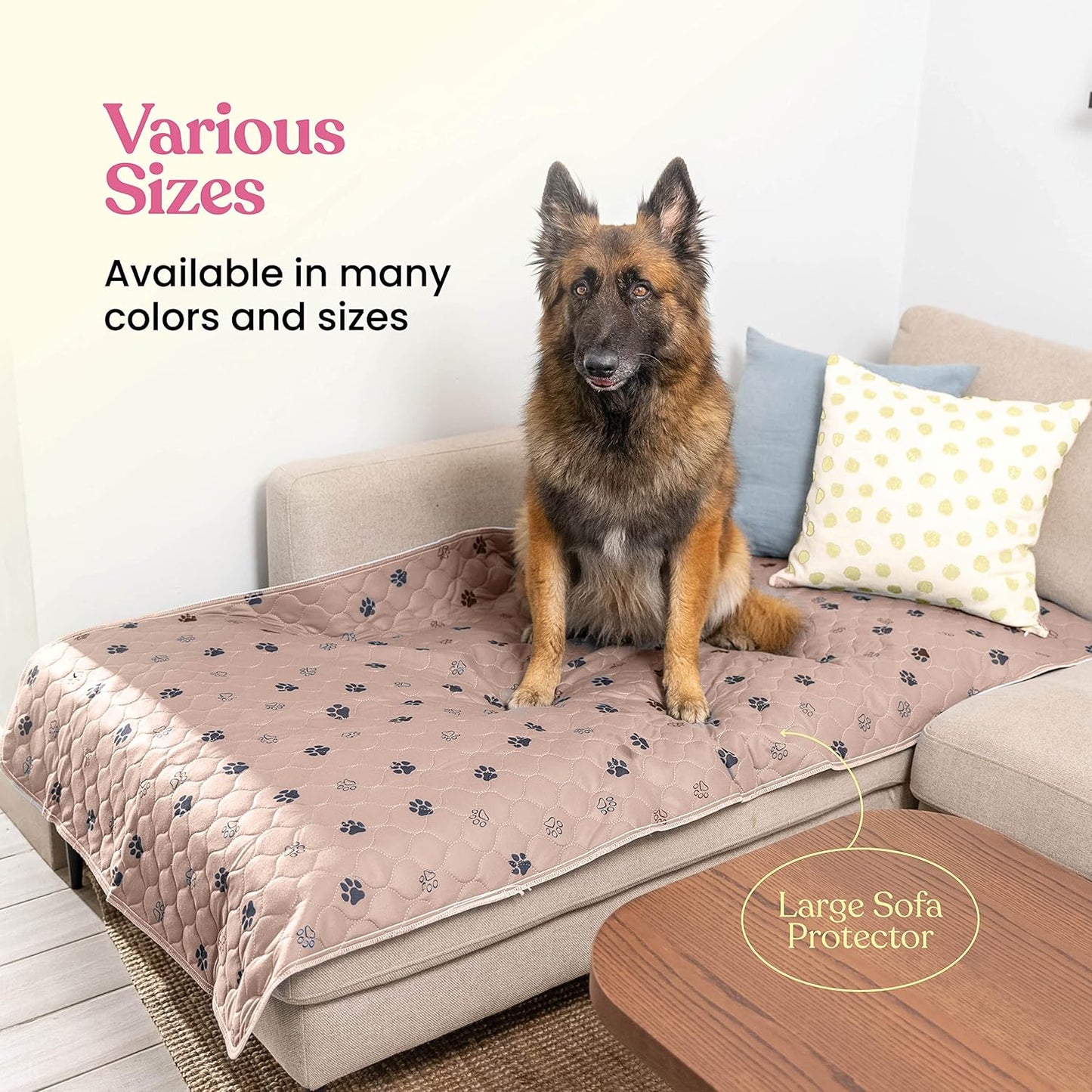Super Absorbent Washable Pee Pads for Dogs - 2-Pack Superior Reusable Puppy Pads Pet Training Pads –100% Waterproof Dog Pee Pad Protects Against Urine Leakage Non-Slip Grip Prevents Slipping& Bunching