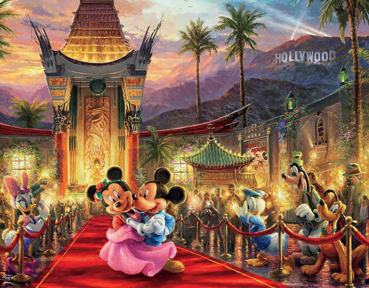 Ceaco - 4 in 1 Multipack - Thomas Kinkade - Disney Dreams Collection - Tangled, Sleeping Beauty, Peter Pan, & Mickey and Minnie - (4) 500 Piece Jigsaw Puzzles, 18 x 14