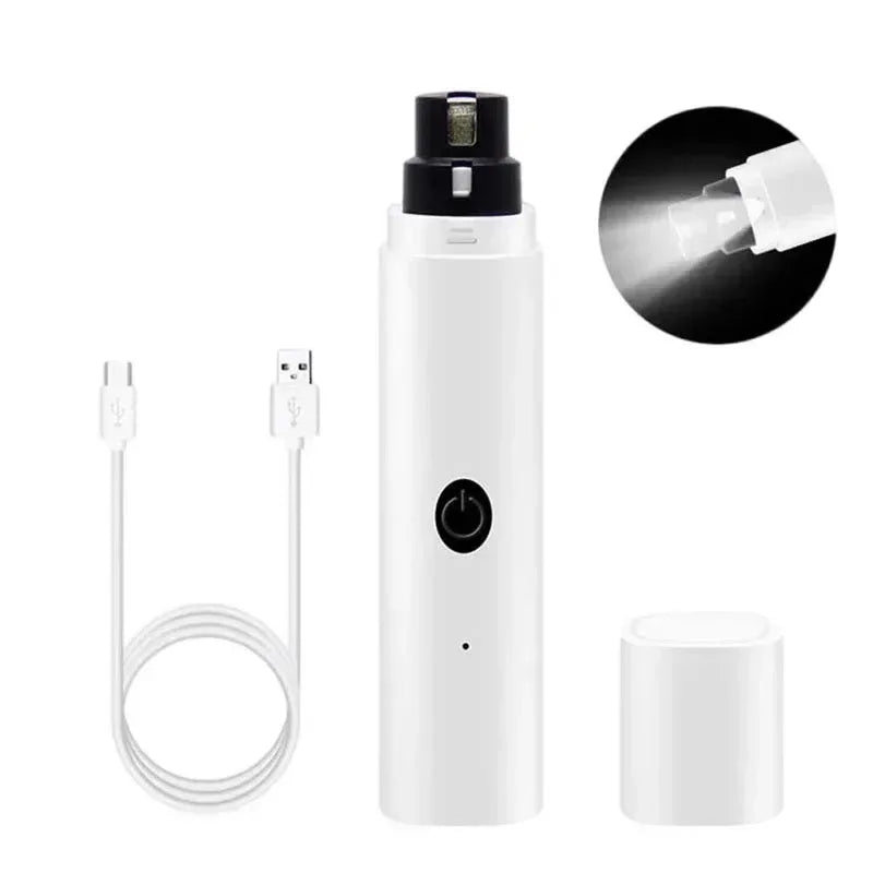 Dog Nail Grinder, Quiet Rechargeable Electric Pet Nail Trimmer & Grinder File for Small Large Senior Dogs & Cats, Painless
