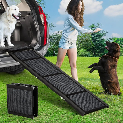 Senior Dog Mobility Set — Foldable Dog Ramp + Non-Slip Stairs + Anti-Slip Paw Grip Socks Bundle for Aging Dogs