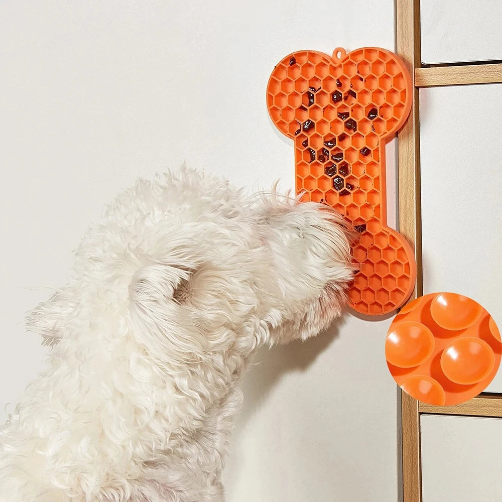 Dog Lick Mat for Anxiety Relief & Slow Feeding, Non-Slip Silicone Licking Pad for Dogs & Cats, Bath, Grooming & Vet Distraction Mat
