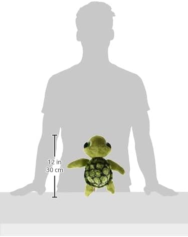 Aurora® Enchanting Dreamy Eyes™ Slide Sea Turtle Stuffed Animal - Captivating Gaze - Aesthetic Appeal - Green 11 Inches