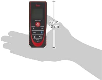 Leica Geosystems DISTO D2 New 330ft Laser Distance Measure with Bluetooth 4.0, Black/Red, 1.7 x 1 x 4.6 inches