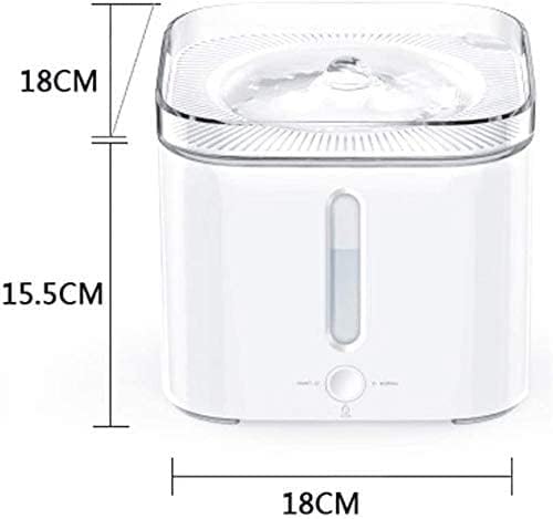 Cat Water Fountain 2L Automatic Pet Water Fountain with Auto Shut-Off Pump Water Level Window Ultra-Quiet for Cats Dogs Automatic Cat Water Dispenser