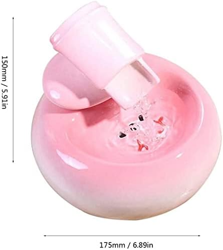 Fountain Cat Pet Water Dispenser Electric Pet Supplies Automatic Circulation Filter Water Smart Drinking Fountain Pet Water Dispenser (Color : Pink)