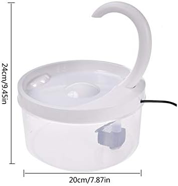Pet Water Fountain Cat Water Dispenser Automatic Drinking Fountain with LED Light for Cats Dogs
