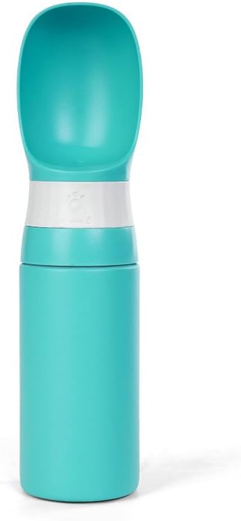 Upgraded Portable Dog Water Bottle – 400ml (13.5oz) with One-Touch Button, Leak-Proof & Stainless Steel – Perfect for Travel, Hiking, and Walks (Mint, M)