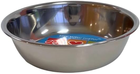 Elevated Pet Bowl Set, Double Stainless Steel Dishes with Black Stand, Raised Dog Cat Feeder