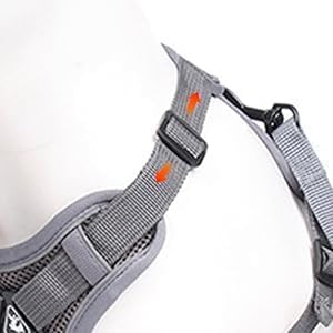 Wanheart cat Chest Harness and Leash, Anti-Escape Adjustable Soft mesh cat Leash and Chest Harness Set for All Types of Cats cat Vests (Grey, 3.3-6.6lb)