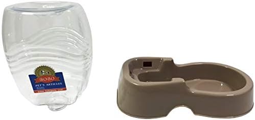 FixtureDisplays® Set of 2 Pcs Automatic Dog Cat Pet Water Drinking Drinker Fountain Bowl Feeder 1 Liter Capacity 12245 12245