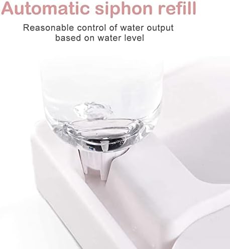 2 in 1 Pet Feeder Water Automatic Dispenser with Bottle Dog CatSpill Proof Pet Drinking Fountain Water Bowl for Pets FeedinNo Spill Pet Water Bowl for Puppy Kitten Feed Pet Bowl Pet