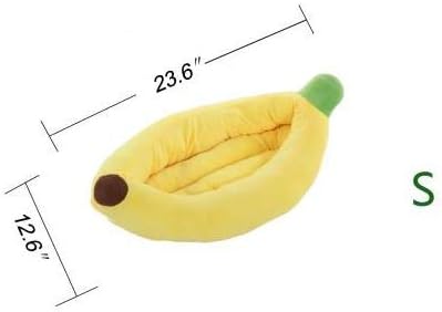 SILICUTE Banana Pet Bed - Snuggle Up in Style! Cute & Cozy Plush Pet Bed for Small Dogs/Cats
