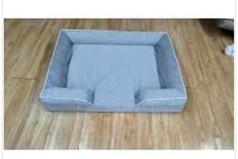 Cooling Dog Bed, Orthopedic Foam Dog Bed with Sides, Removable Cover & Waterproof Lining and Nonskid Bottom, Comfortable Pet Beds for Extra Large Dogs, Grey (48" L x 32" W x 8" Th)