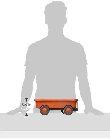 Green Toys Wagon, Orange CB - Pretend Play, Motor Skills, Kids Outdoor Toy Vehicle. No BPA, phthalates, PVC. Dishwasher Safe, Recycled Plastic.