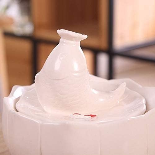 Fountain Portable Cat Water Fountain, 1.2L Pet Water Dispenser UltraQuiet Hygienic Replaceable Filter Waterfall Fancy Fountain,Automatic Electric Water Bowl for Dogs, Cats Pet Water Dispenser (White)