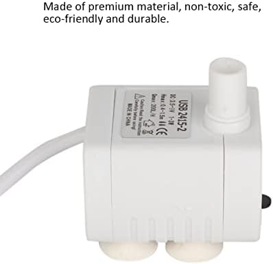 Mini USB Submersible Pump for Fish, Silent Pet Water Fountain Pump, Powerful Replacement Pet Fountain DC5V, 200L/H, Water Fountain Pump Replacement, for Aquarium Resin Fountain